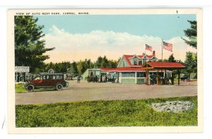 ME - Carmel. Auto Rest Park, Gas Pumps  ca 1928