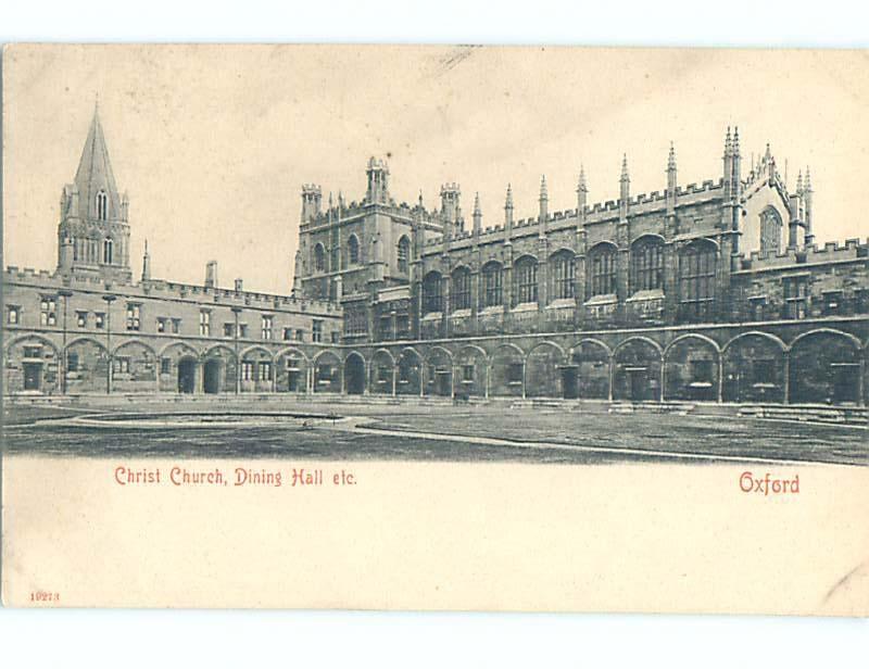 Pre-1907 CHRIST CHURCH DINING HALL Oxford - Oxfordshire Uk hJ6549