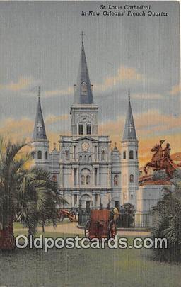 Churches Vintage Postcard Vintage Postcard St Louis Cathedral