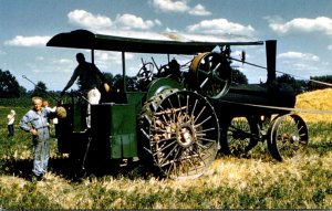 Vintage Steam Powered Farm Equipment In Action At 1959 State Fair