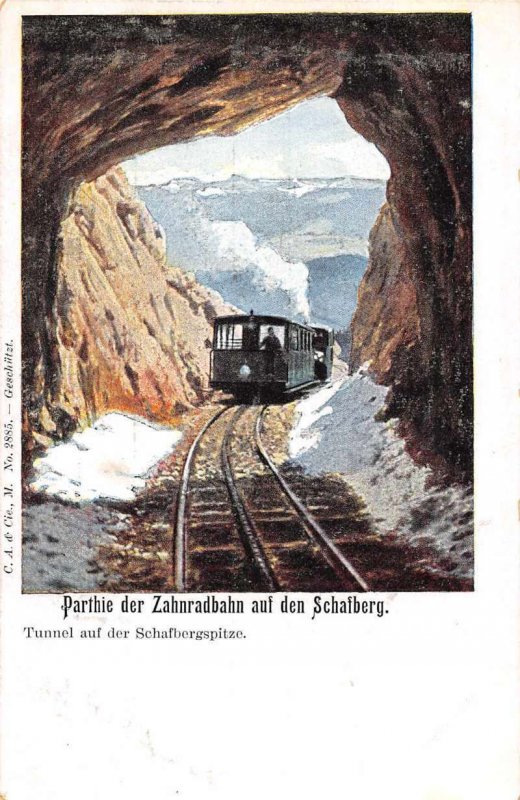 Schafbergspitze Austria Zahnradbahn Tunnel Railroad Vintage Postcard AA1647