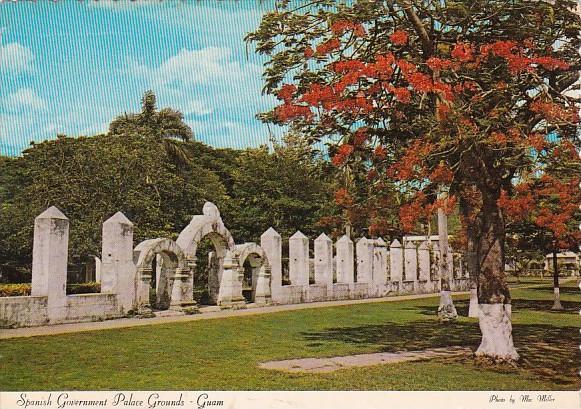 Guam Spanish Government Palace Grounds Fence Of Stone Pillars