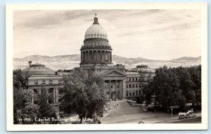 RPPC BOISE, ID Idaho ~ CAPITOL BUILDING c1940s Ross Hall  Postcard