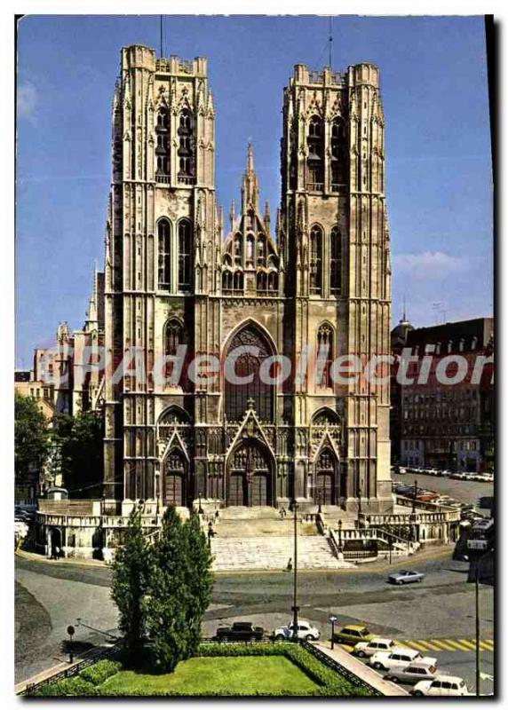 Postcard Modern Brussel Brussels Cathedrale St. Michel St Michielskathedraal