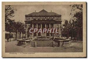 Old Postcard The Strasbourg municipal theater