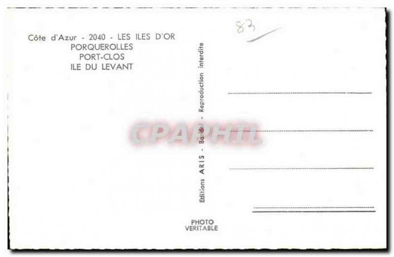 Modern Postcard The islands d & # 39or Cote d & # 39Azur