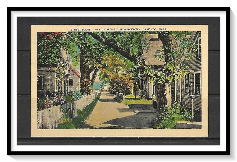 Massachusetts, Cape Cod - Street Scene - Way Up Along