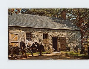 Postcard The Moses Wilder Blacksmith Shop, Old Sturbridge Village, Massachusetts