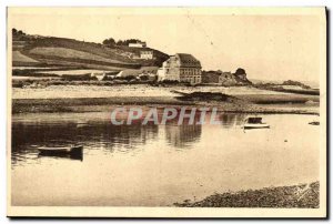 Old Postcard The Arcouest The Hotel Le Barbu front of the Sea