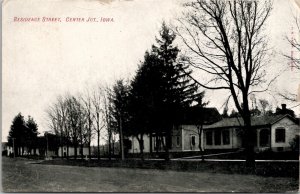 Center Junction Iowa Residence Street Homes 1912 to Cascade IA Postcard X7