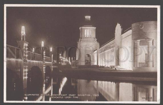 098682 UK Exhibition 1929 Newcastle-on-Tyne Illuminated avenue