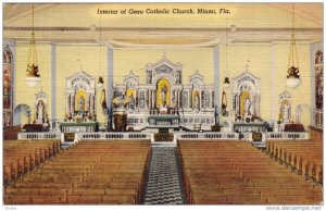 Interior of Gesu Catholic Church,Miami,Florida,PU-1941