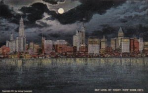 New York City Skyline By Night