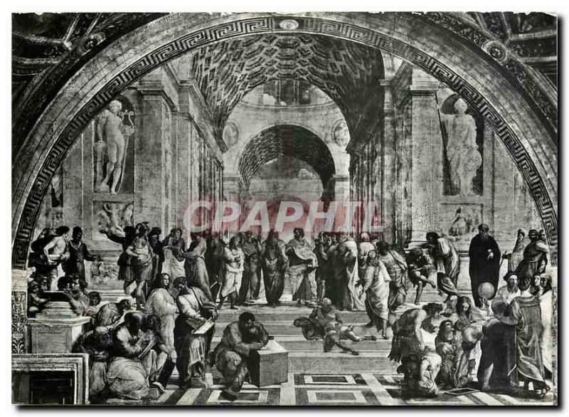 Postcard Modern Citta del Vaticano The school of Athens (Raphael)