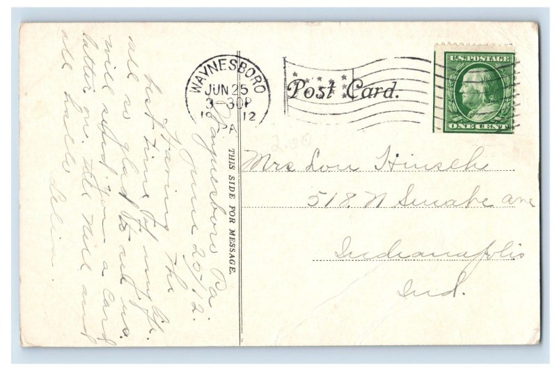 C. 1910 Wayne Building Waynesboro, PA. Postcard P222E