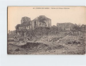 Postcard Ruines du Village d Oulches Chemin Des Dames Oulches France