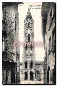 Old Postcard Haute Vienne St Leonard's Church Tower