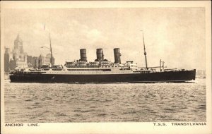 Steamship Boats, Ships Transylvania Anchor Line c1900s-20s Postcard