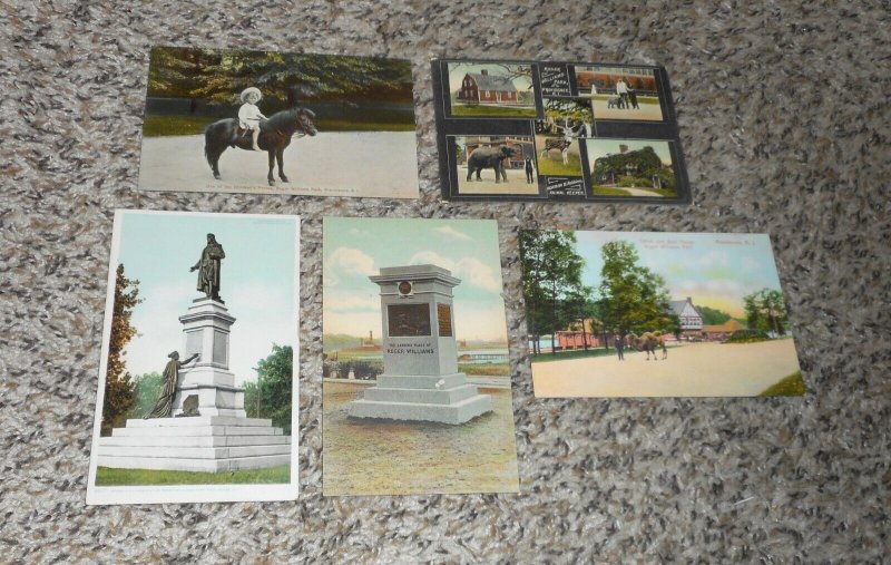 Lot Of 5 Roger Williams Park Providence RI Rhode Island Postcards