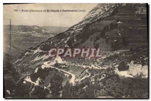 Postcard Old picturesque St Claude Road has Septmoncel Jura