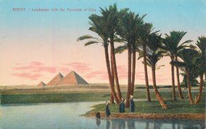 Egypt Egypt Pyramids of Giza landscape Nile palm tree