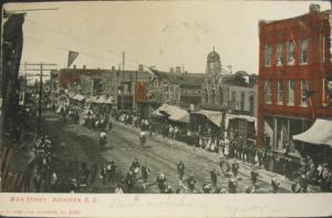 ABERDEEN SD Main Street Scene c1910 Postcard