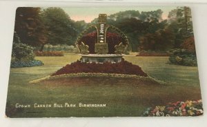 VINTAGE POSTCARD 1910 USED CROWN, CANNON HILL PARK, BIRMINGHAM, ENGLAND