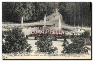 Postcard Old Saint Cloud Park overlooking the terraces of the castle & # 39an...