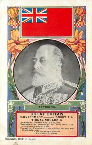 F.H. Alt Postcard 668 Royalty World Leaders Flag Edward VII Great Britain 1908