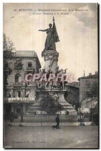 Old Postcard Commemorative Monument of the Meeting of the Fight Venaissen Fra...