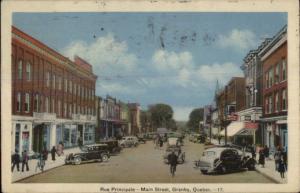 Granby Quebec Main St. c1940s Postcard