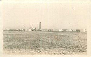 Postcard RPPC 1940s Kansas Eldorado Refinery occupation roadside 23-13129