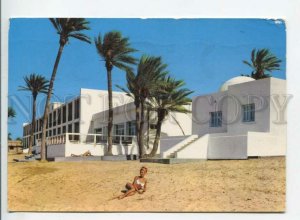 440990 Tunisia 1965 year Kerkena Hotel RPPC to Switzerland advertising