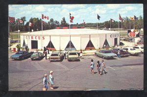 SOUTH OF THE BORDER NORTH CAROLINA SOUTH SC TOY CIRCUS OLD CARS POSTCARD