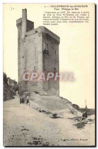 Old Postcard Villeneuve Avignon Tour Philippe le Bel