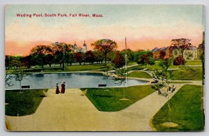 Wading Pool South Park Fall River Maine Postcard Y23