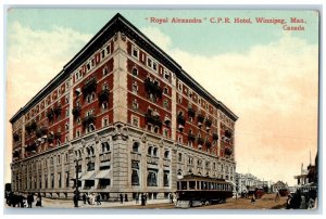 1914 Royal Alexandra CPR Hotel Winnipeg Manitoba Canada Antique Postcard