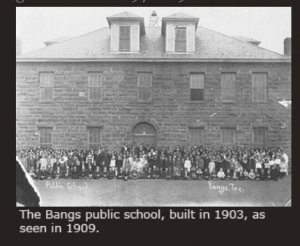 RPPC Bangs TX Texas School Bldg Wild Students Climbing Out Windows Postcard C30