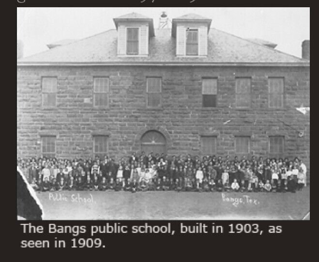 RPPC Bangs TX Texas School Bldg Wild Students Climbing Out Windows Postcard C30