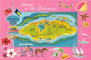 lot 18 caribbean  bahamas nassau map windsurf flamingo chariot