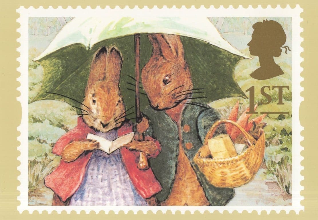 Peter Rabbit Postcard for Sale by Bundjum