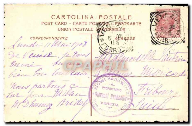 Old Postcard Venezia Porta Della Carla