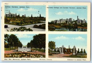 Windsor Ontario Canada Postcard Park Multiview 1977 Posted Vintage