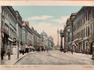 Grey Street Newcastle On Tyne unused Vintage  Postcard R39635 