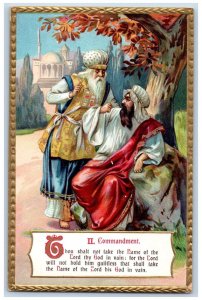 Religious Postcard II Commandments Thou Shalt Not Take The Name Of The Lord Tuck