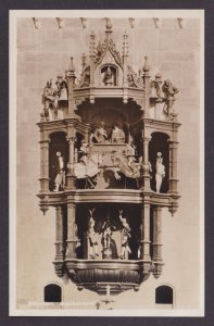 Vintage postcard Munich Glockenspiel Neues Rathaus clock tower Bavaria Germany