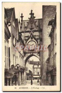 Postcard Auxerre Old Clock