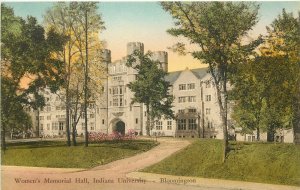 Hand-Colored Postcard; Women's Memorial Hall, Indiana University, Bloomington IN