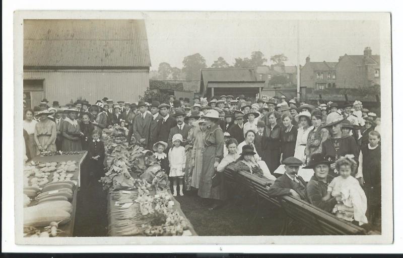 Judges & Crowd At Local Fete & Produce Competition PPC, Unknown Location 1918