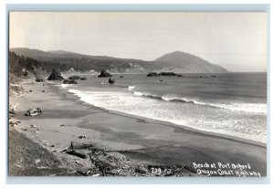 Vintage RPPC Beach Port Orford Oregon Coast HIghway P203E